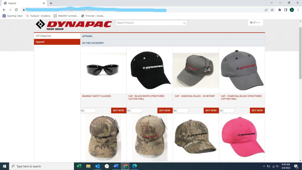 branded ordering site