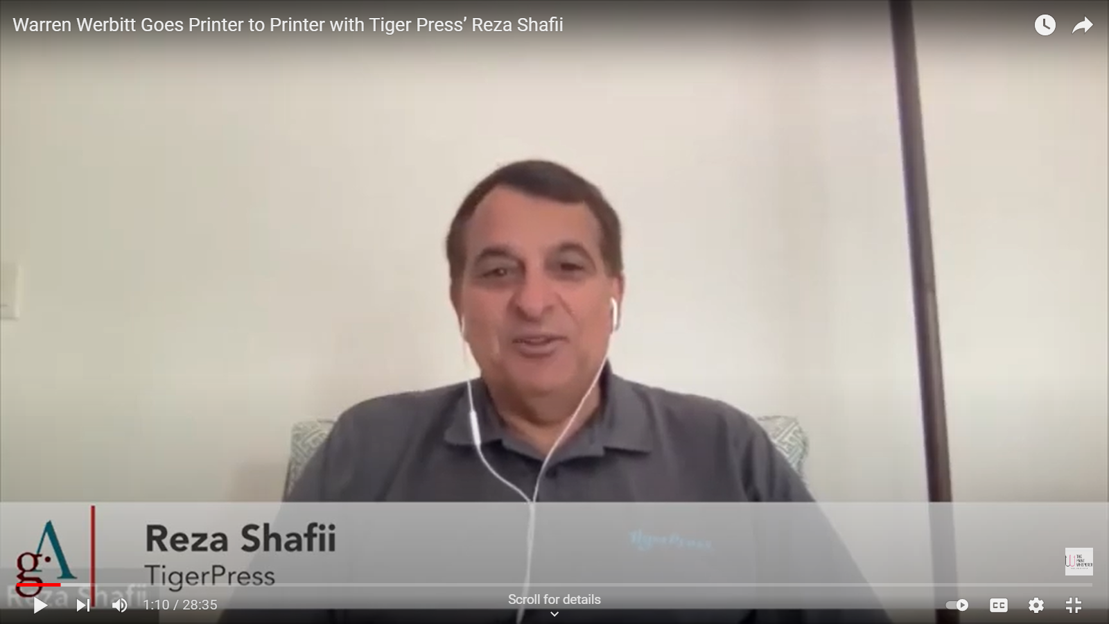 Reza Shafii being interviewed