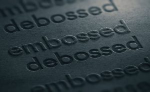Embossing and Debossing examples